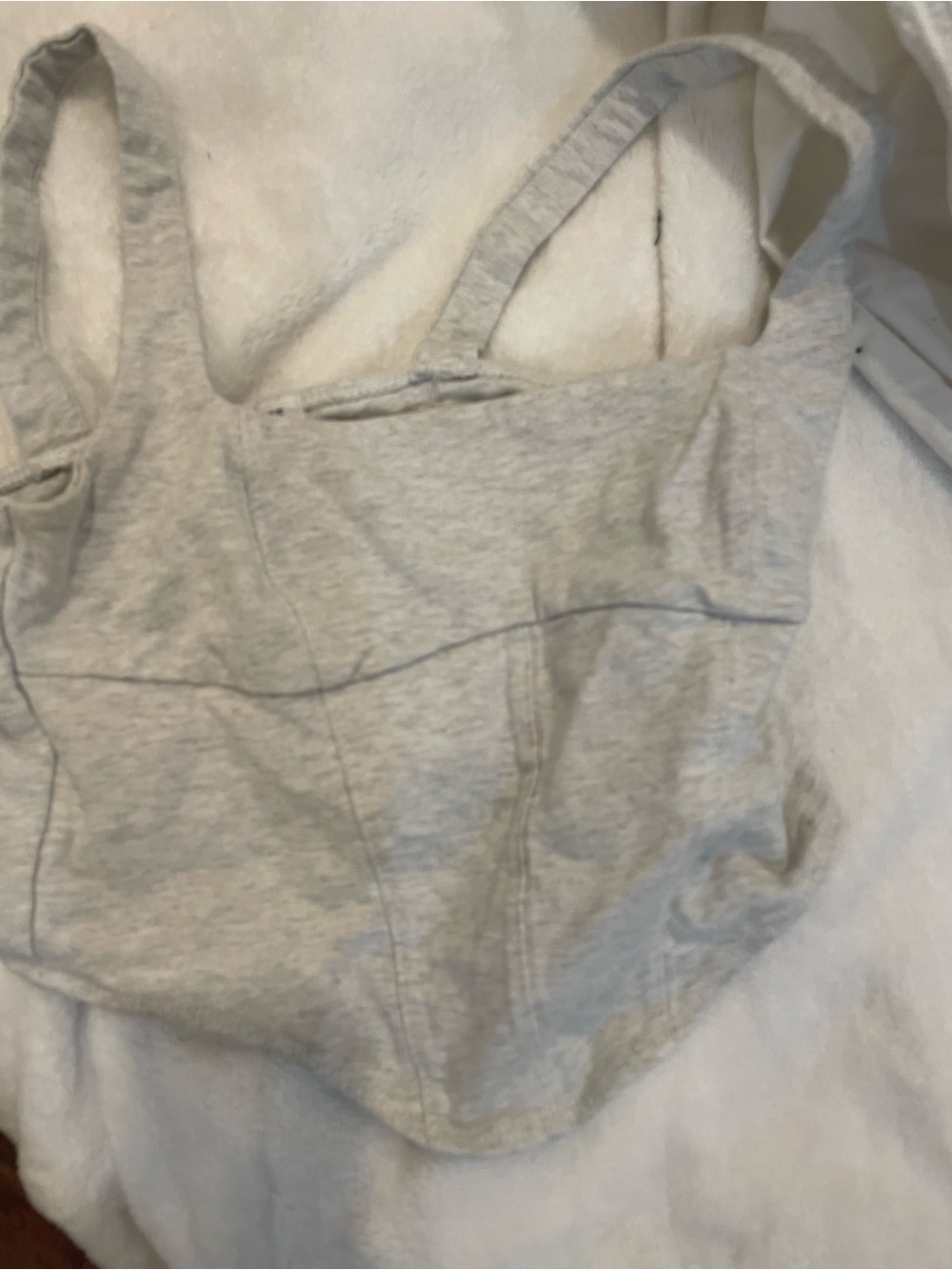 Garage Light Grey Seam-Detail Sports Bra
